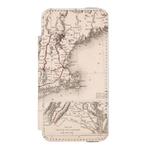 Karte: Nordost-USA Incipio Watson™ iPhone 5 Geldbörsen Hülle