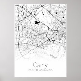 Karte - North Carolina - City Map Poster