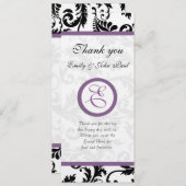 Karte Nr. 2 des Hochzeitsprogramms (Vorne/Hinten)