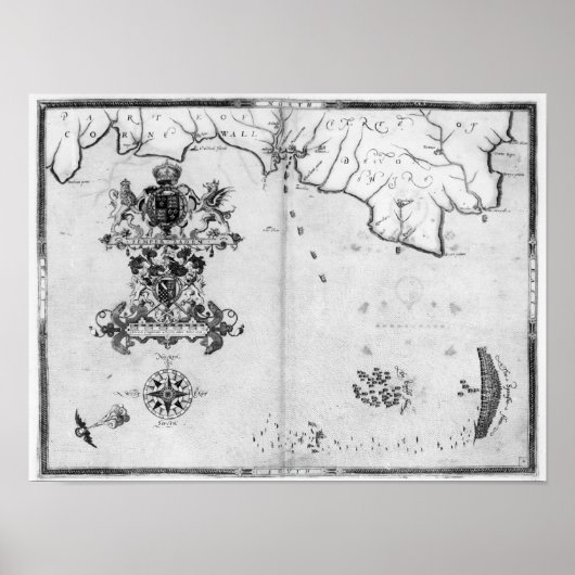 Karte Nr.4 Die Route der Armada-Flotte anzeigen Poster (Vorne)