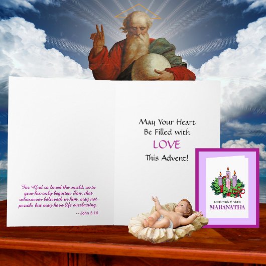 Karte Nr. 4 für Advent (Vierte Woche: LIEBE)