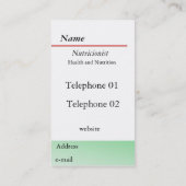 Karte Nutriionista 10 (Rückseite)