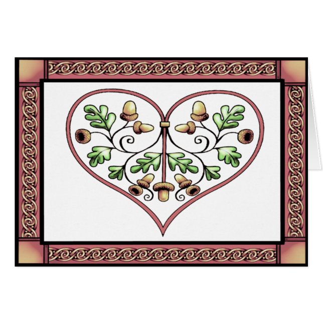 Karte - oakleaf Herzkarte durch talkingfox (Vorderseite (Horizontal))