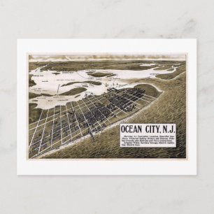 Karte, Ocean City, New Jersey Vintage Postkarte