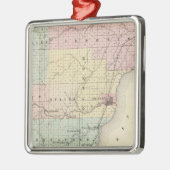 Karte Oconto County südlichen Teils Silbernes Ornament (Links)