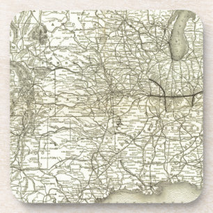 Karte Ohio und Mississippi Getränkeuntersetzer