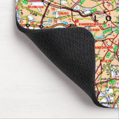 Karte ooof London England Mousepad (Ecke)