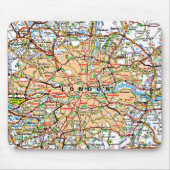 Karte ooof London England Mousepad (Vorne)