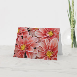 Karte, Orange-Red Dahlia #4 Karte