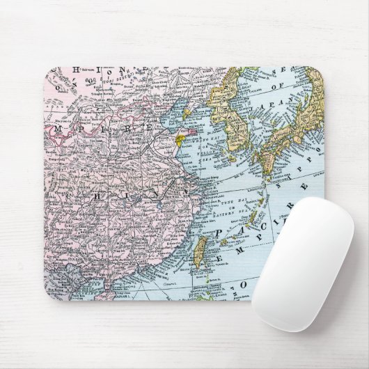 KARTE: OSTASIEN, 1907 MOUSEPAD (Mit Mouse)