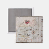 Karte Ostnordamerikas Magnet (Vorderseite/Rückseite)