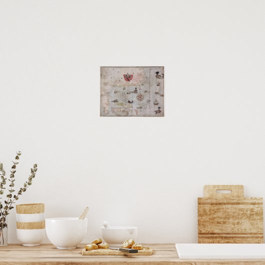 Karte Ostnordamerikas Poster (Küche)