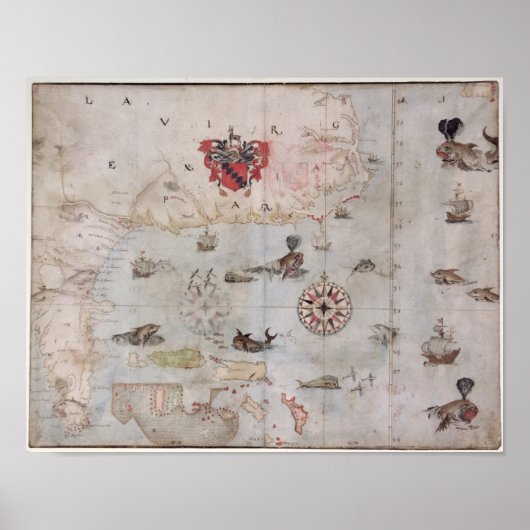 Karte Ostnordamerikas Poster (Vorne)