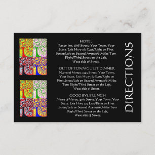 Karte "Out-of-Town Guest DIRECTIONS" (kleines Rec.