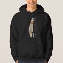Karte Palästina arabische Kalligrafie Hoodie