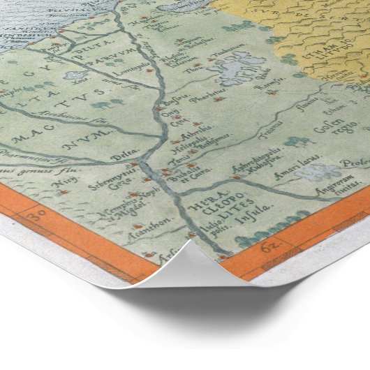 Karte Palästinas Poster (Ecke)