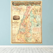 Karte Palästinas und aller Bibelgebiete Leinwanddruck (Insitu (Holzboden))