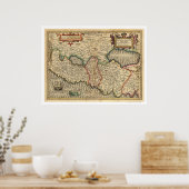 Karte Palästinas und seiner Umgebung 1710 Poster (Küche)