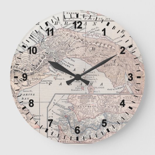 KARTE: PANAMA, 1907 GROßE WANDUHR (Vorderseite)