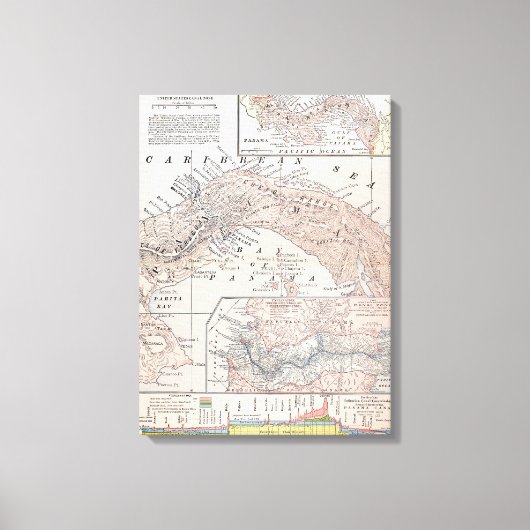 KARTE: PANAMA, 1907 LEINWANDDRUCK (Vorderseite)