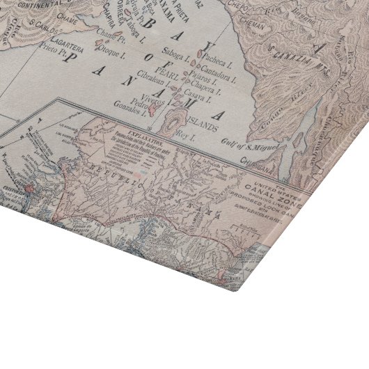 KARTE: PANAMA, 1907 SCHNEIDEBRETT (Ecke)