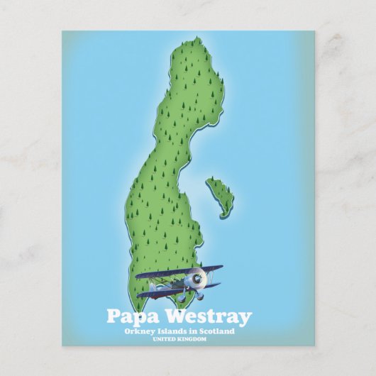 Karte Papa Westray Scotland. (Vorne)