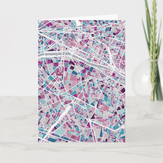 Karte Paris Frankreich (Vorderseite)