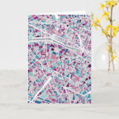 Karte Paris Frankreich (Gelbe Blume)