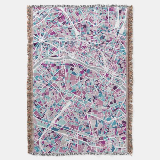 Karte Paris Frankreich Decke (Vorderseite Vertikal)