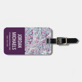 Karte Paris Frankreich Gepäckanhänger (Vorderseite horizontal)