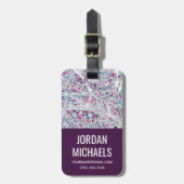 Karte Paris Frankreich Gepäckanhänger (Vorderseite vertikal)