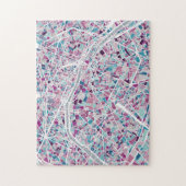 Karte Paris Frankreich Puzzle (Vertikal)