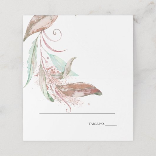 KARTE | Pastel Watercolor Wispy Foliage (Außenseite Aufgefaltet)