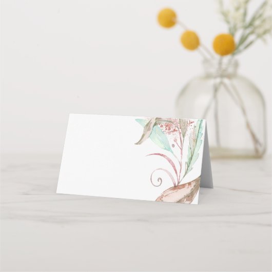 KARTE | Pastel Watercolor Wispy Foliage (Rückseite)