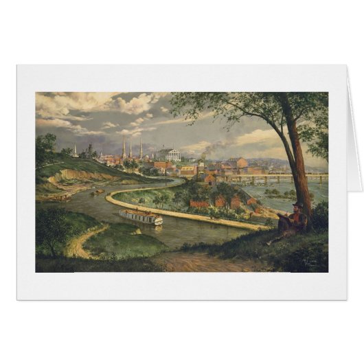 Karte Pauls McGehee "altes Richmond auf dem James" (Vorderseite (Horizontal))