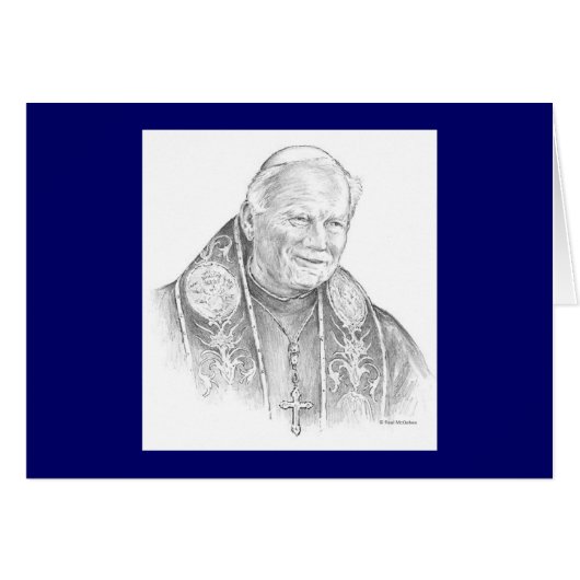 Karte Pauls McGehee "Papst Johannes Paul II." (Vorderseite (Horizontal))