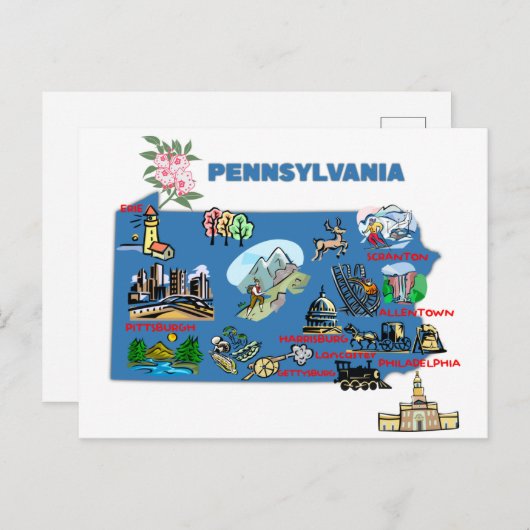 Karte Pennsylvania (Vorne/Hinten)