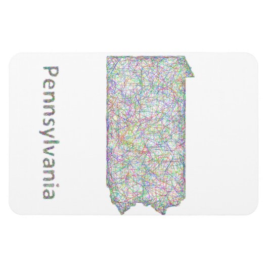 Karte Pennsylvania Magnet (Horizontal)