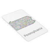 Karte Pennsylvania Magnet (Rechte Seite)
