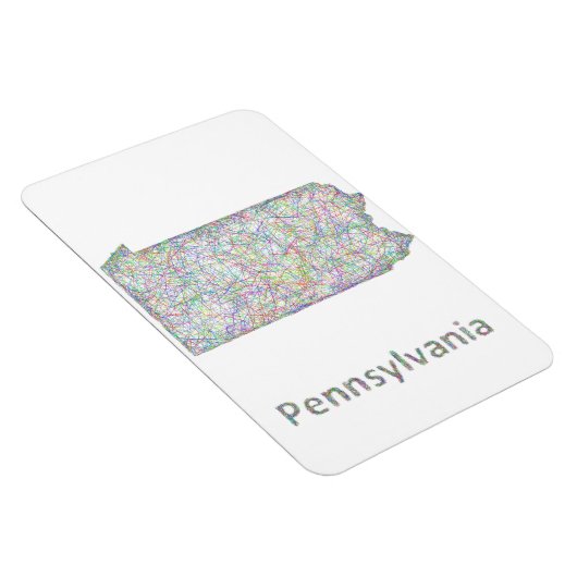 Karte Pennsylvania Magnet (Rechte Seite)