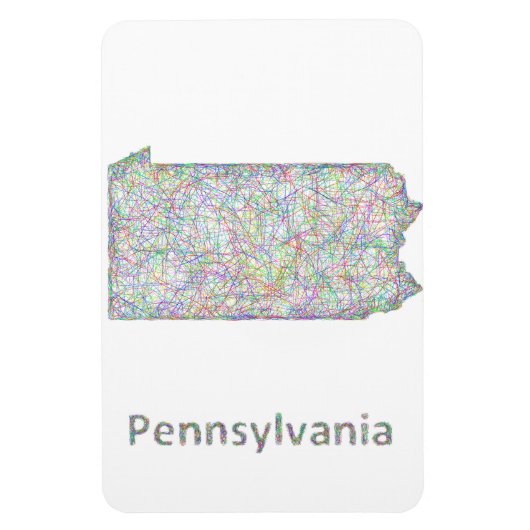 Karte Pennsylvania Magnet (Vertikal)