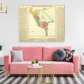 Karte Perus Leinwanddruck (Insitu (Wohnzimmer))