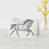 Karte Pferd (Gelbe Blume)