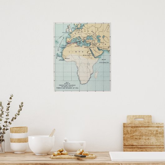 KARTE: PHOENIKANISCHES EMPIRE POSTER (Küche)