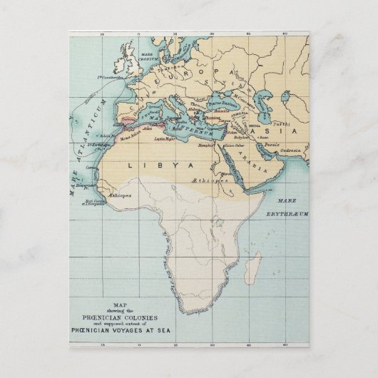 KARTE: PHOENIKANISCHES EMPIRE POSTKARTE (Vorderseite)