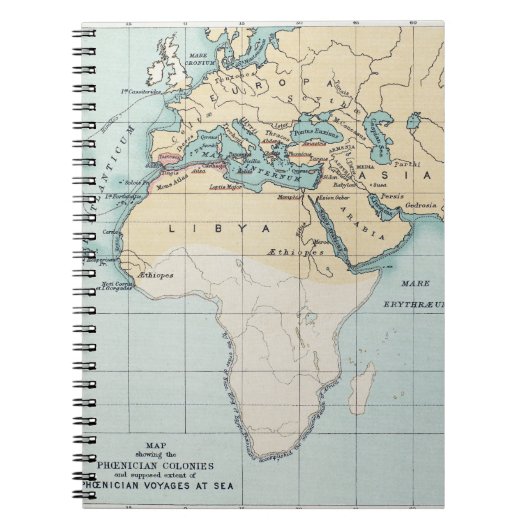 KARTE: PHÖNIZISCHES REICH NOTIZBLOCK (Vorderseite)