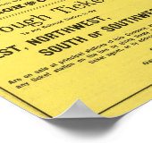 Karte Pittsburgh und Western Railway Poster (Ecke)