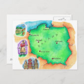 Karte Polens (Vorne/Hinten)