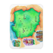 Karte Polens Magnet (Vertikal)