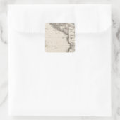 Karte Polynesiens Quadratischer Aufkleber (Tasche)